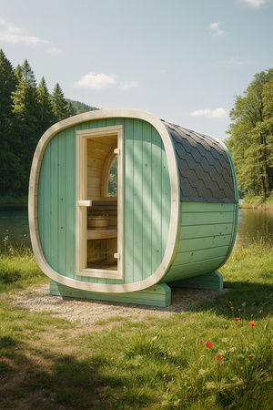 Sauna exterior Uku 130 para 3-4 personas/ NUEVA COLECCIÓN RAINBOW / Solo calefacción eléctrica / Abeto nórdico de alta calidad (madera térmica de pino) | Bienestar | Relajación | SPA | Bienestar | Relajación | SPA | Estilo nórdico | Madera térmica