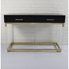 ROYALTON BLACK konzol 120×40×80 cm - fekete, akril + rozsdamentes acél, előszobába és nappaliba
