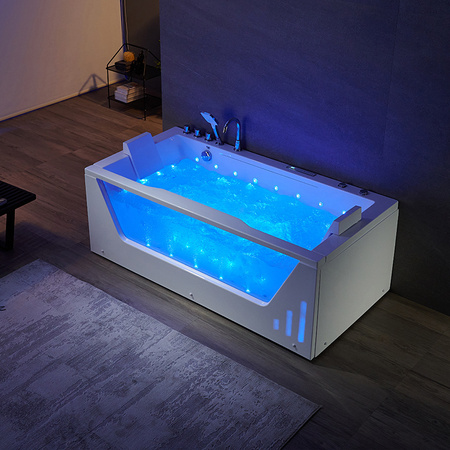 Banheira de hidromassagem Saturn 944 branca 180x90 cm – elegância e relaxamento em um SPA caseiro