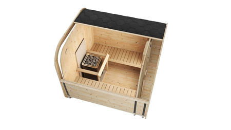 Icon 200 S aiasaun 4 inimesele / Elektri- või puuküttega Harvia / Kvaliteetne skandinaavia kuusk (Thermowood) | Wellness | Lõõgastus | SPA | Wellness | Lõõgastus | SPA | SPA | Termopuit | Panoraamaklaas