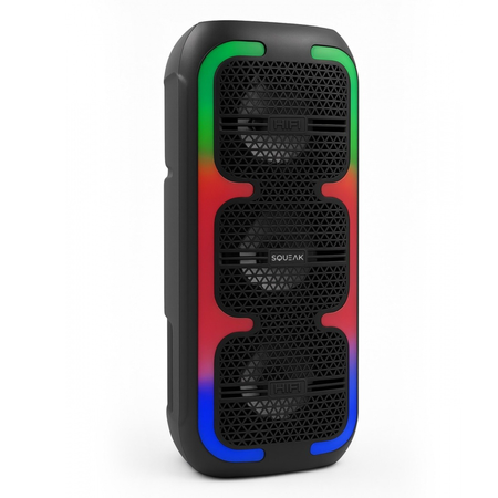 SQUEAK BeatOne 45W Bluetooth Wireless Lautsprecher mit Karaoke und RGB Funktion - USB-C, microSD