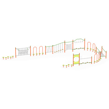 Conjunto de jogos de corda LK824 – Corda de escalada com alças para playground