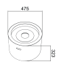 Free-standing bioethanol fireplace Moon black structural matte