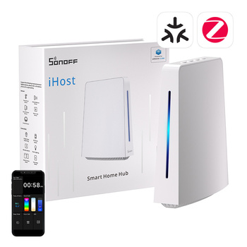 Bramka iHost Hub WiFi, ZigBee, Bluetooth, matrica SONOFF AIBridge-26, 4GB, LAN