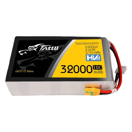 Tattu 32000mAh 22,8V 10C 6S1P Lipo Pack-batteri med XT90-S-kontakt