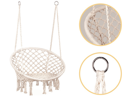 Boho Hängesessel Gartenschaukel mit Kissen