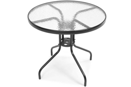 Mesa de jardín redonda CAPRI 80 - negro