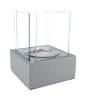 Free-standing Smart biofireplace gray structural matte