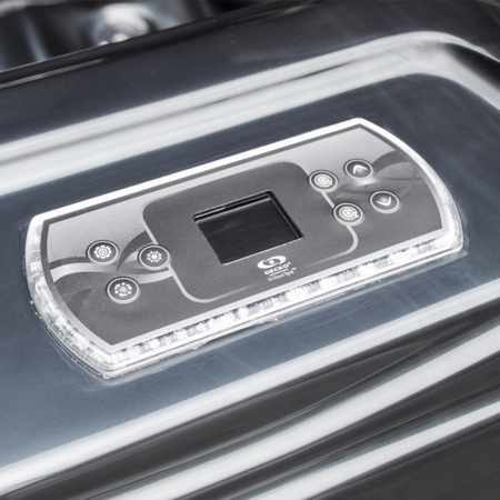 Dārza džakuzi SPA566 200x200 cm - luksusa spa vanna ar burbuļvannu dārzam un terasei