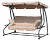 MultiGarden Folding 3-Person Garden Swing with Cushions - Beige | Garden furniture, relaxation, modern style