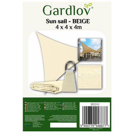 Πανί σκίαστρου 4x4x4 μπεζ Gardlov 23142