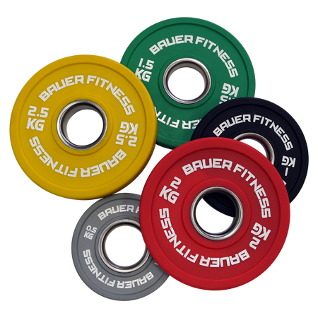 Fraktioneret belastningssæt: 2x 0,5/ 1,0/ 1,5/ 2,0/ 2,5 kg