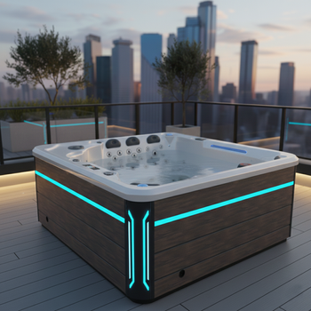 Havejacuzzi badekar SPA743 220x220 cm – rummelig afslapning for hele familien