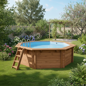 Piscina de madera de ónix