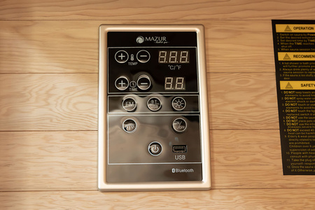 Sauna de infrarrojos con piedras de sal del Himalaya MO-EA2R | Wellness | Relax | SPA | Madera Termotratada | Madera Natural