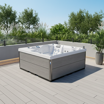 Utomhusjacuzzi för 6 personer – lyxigt SPA-badkar med hydromassage