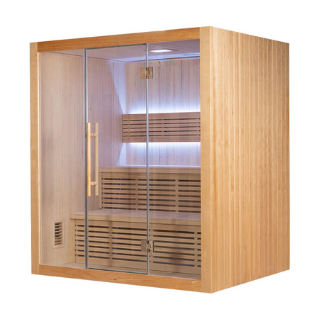 Sauna seca MO-SS1814H con calentador HARVIA de 6 kW | Wellness | Relax | SPA | Minimalismo Elegante | Lista para Montar