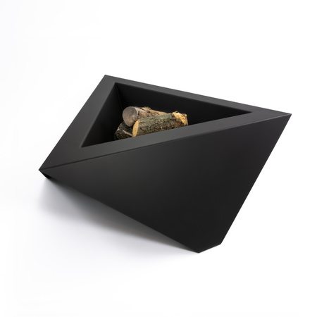 Designer-hagebålpanne Quality Spa TRIANGULAR —  3 mm stål, matt svart