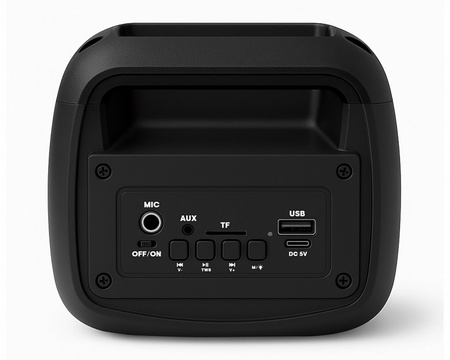 SQUEAK BeatOne 45W Bluetooth безжичен високоговорител с караоке и RGB функция - USB-C, microSD