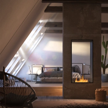 INSIDE BLACK 1000 bio-fireplace burner – luxurious fire in your interior