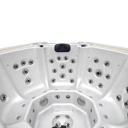 Jacuzzi de jardín SPA107 220x220 cm – bañera SPA de lujo para 6 personas