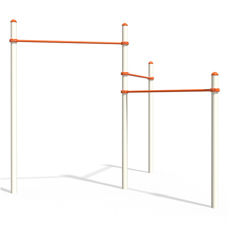 S832.7 Drie‑niveaus optrekstangen | Buitenfitness