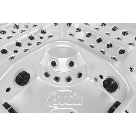 Garten-Whirlpool SPA743R ECO Cappuccino mit grauer Verkleidung 220x220 cm – Eleganz und Ökologie in Ihrem Garten