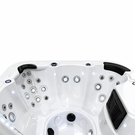 Vierkante buitenspa met hydromassage en afdekking – luxe SPA-bad