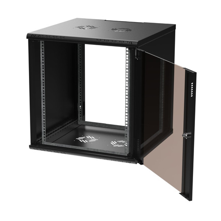Extralink Premium 12U 600x600 Black | шкаф за багажник | монтаж без инструменти, монтиране на стена