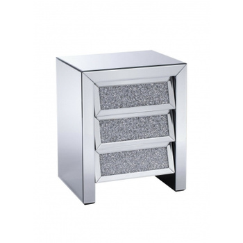 Klaaskapp kristallidega - läbipaistev (45×66×35 cm)