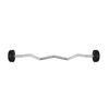 Barbell/Bar Fixed Curved Rubber Coated 10 - 50 KG HMS