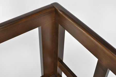 EDEN 2-Sitzer-Gartensofa aus Holz, dunkelbraun/beige