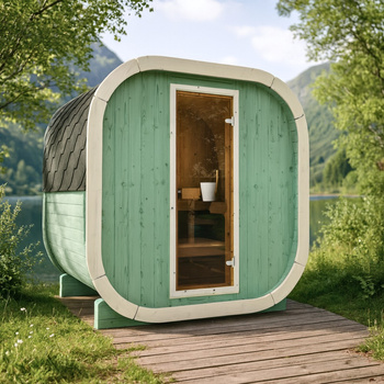 Sauna esterna Eke 130 per 3-4 persone / NUOVA COLLEZIONE RAINBOW / Solo riscaldamento elettrico / Abete nordico di alta qualità | Benessere | Relax | SPA | Benessere | Relax | SPA | Stile nordico | Legno termico