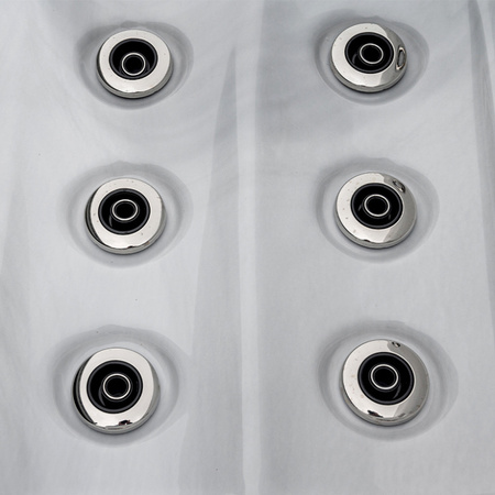 BOKO trädgårdsjacuzzi Vit skål Svart beklädnad 230x230 cm – modern avkoppling i trädgården