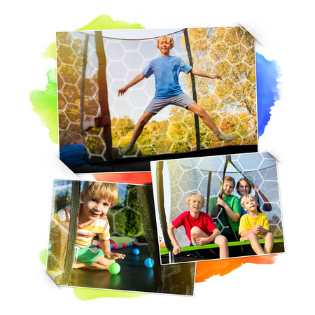 Gartentrampolin 12ft/374cm mit Innennetz und Leiter Neo-Sport