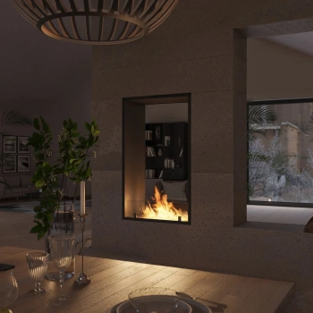 Kahepoolne biokamin 2SIDE 1000 SLIM/VERT - luksuslik tuli moodsas vormis