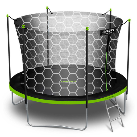Trampolino da giardino 8 piedi/252 cm con rete interna e scaletta Neo-Sport