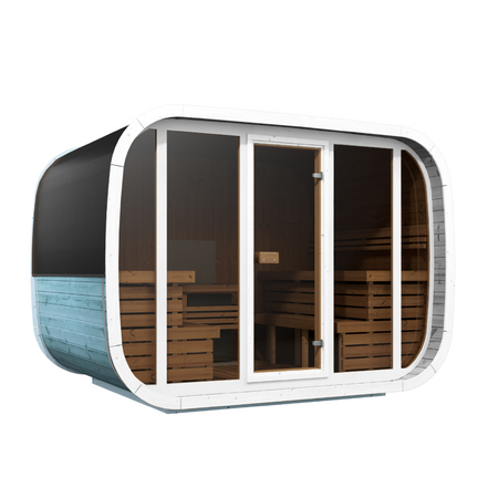 Klaar buitensauna voor 4-6 personen - Nieuwe Rainbow-collectie / Alleen elektrische verwarming / Hoogwaardig Noord-Europees sparrenhout | Wellness | Ontspanning | SPA | Wellness | Ontspanning | SPA | Noord-Europese stijl | Thermisch hout