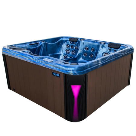 Dārza džakuzi SPA566 200x200 cm - luksusa spa vanna ar burbuļvannu dārzam un terasei