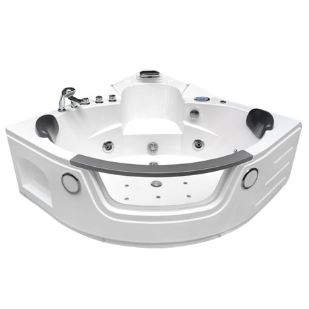 ORINO 632C Banheira de Hidromassagem Branca 135x135 cm – Banheira Confortável para SPA em Casa