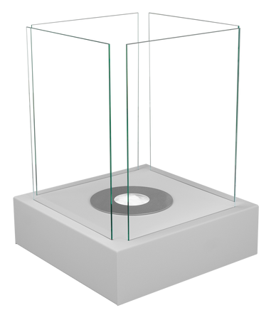 Окремий камін на біоетанолі Sunset Garden в структурному матовому сірому кольорі - сучасний, екологічний камін на біоетанолі для дому та тераси