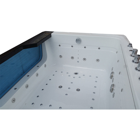 Tugela 913 black whirlpool bathtub 170x130 cm – designer corner SPA bathtub