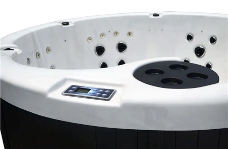 Jacuzzi exterior redondo 200×200 cm con 5 plazas – bañera SPA de lujo