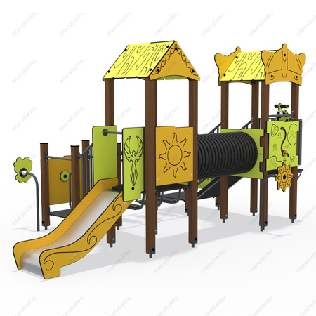 Játszótér-játék komplexum Viking Skandinávia körül