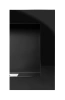 Biolareira suspensa 900x400, preto brilhante – estilo e calor sem fumo