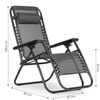 Zero Gravity Beach Garden Lounger Stol | Justerbar ryggstøtte for terrasse eller balkong Beige/Sort/Blå/Grå | Komfortabel hagestol, moderne stil, for uteplass og balkong