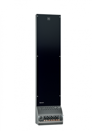 Sauna tsirkulaator | Saunum Base Solution Short Air Conditioner | Modernne lahendus terasest ja mustast klaasist