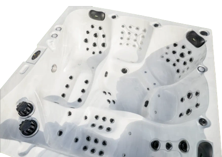 Piscina jacuzzi grande L502 para 5 personas: jacuzzi de jardín de alta calidad, hidroterapia