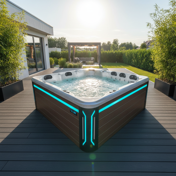 Havejacuzzi badekar SPA743 220x220 cm – rummelig afslapning for hele familien