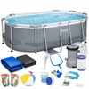 Bestway 5614A + buborékgép GRATIS kerti medence 305 x 200 x 84 cm 17in1 keret medence